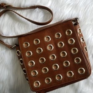 Kelsi Dagger leather & grommet crossbody